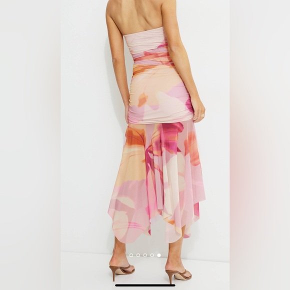 Dynamite Ruched Mesh Tube Dress - Picture 5 of 5